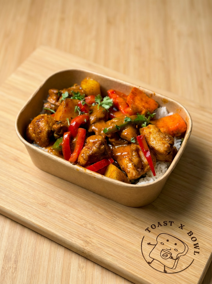 Thai/Malaysian Curry Chicken Bowl.