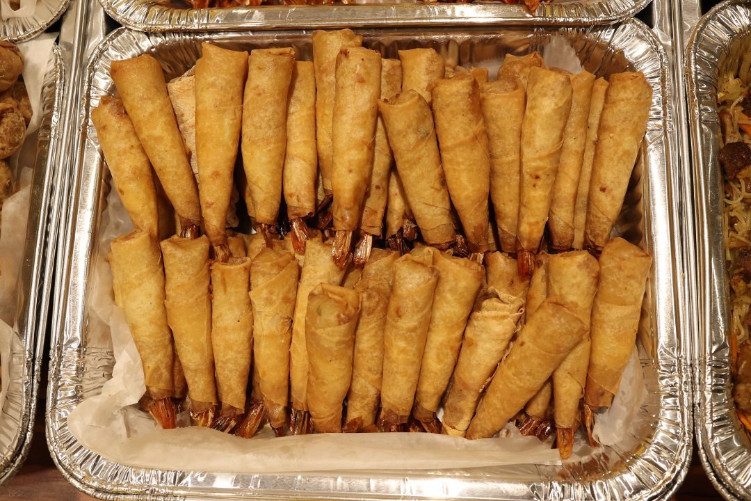 40 Shrimp Egg Rolls.