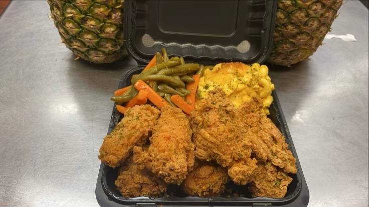 Whole Chicken Wings Dinner.