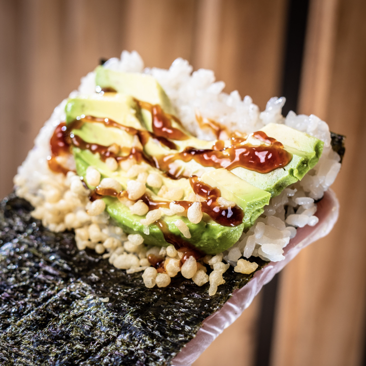 Avocado Crunch handroll.