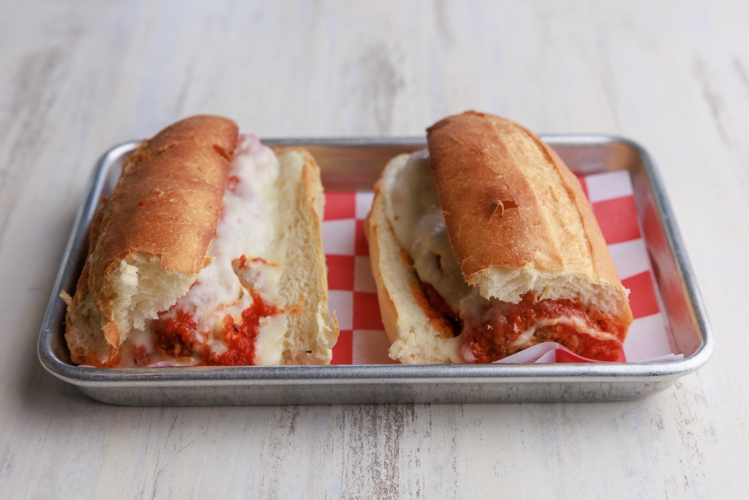 Meatball Parmigiana Sub.