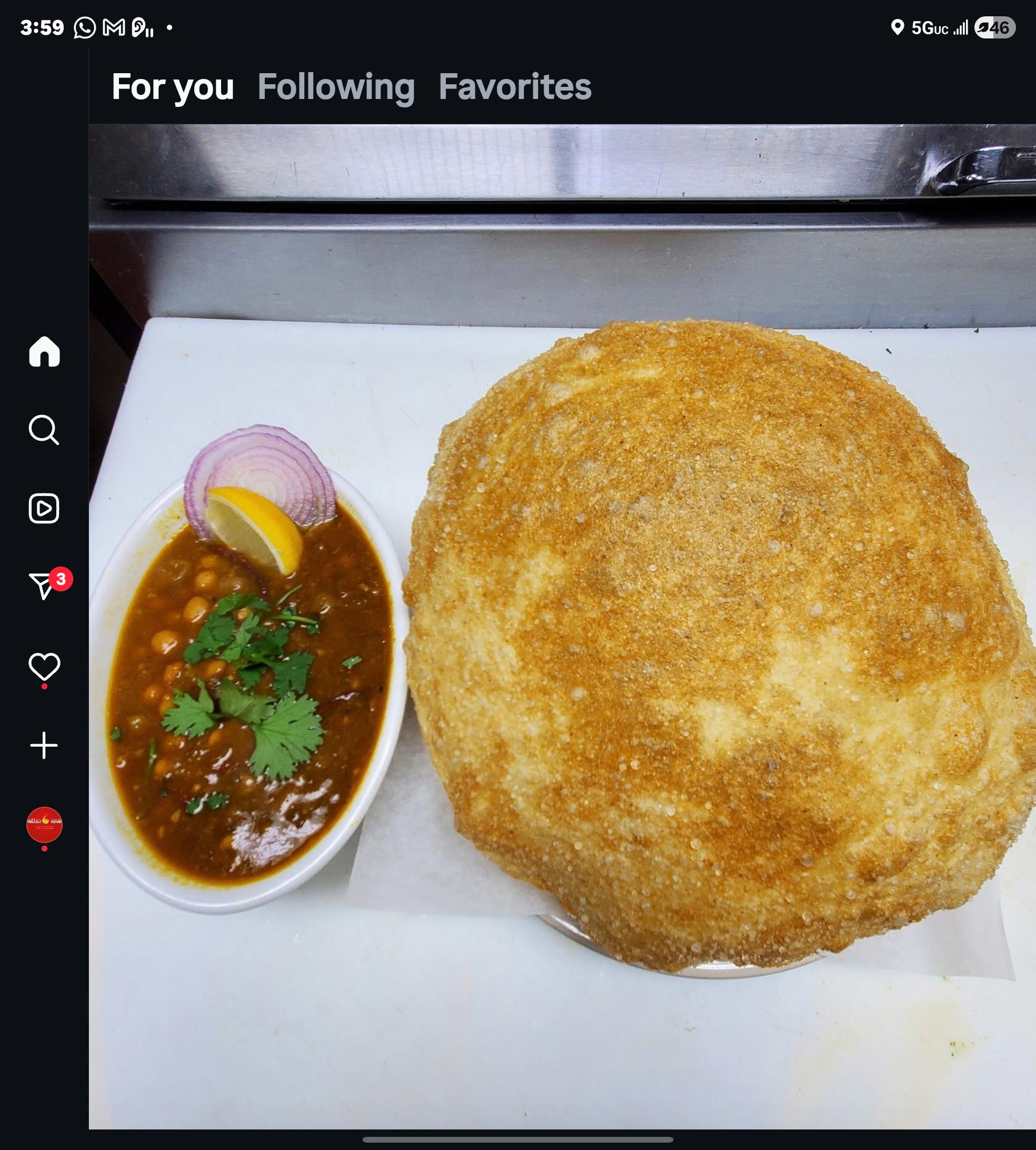 Chole Bhatura.