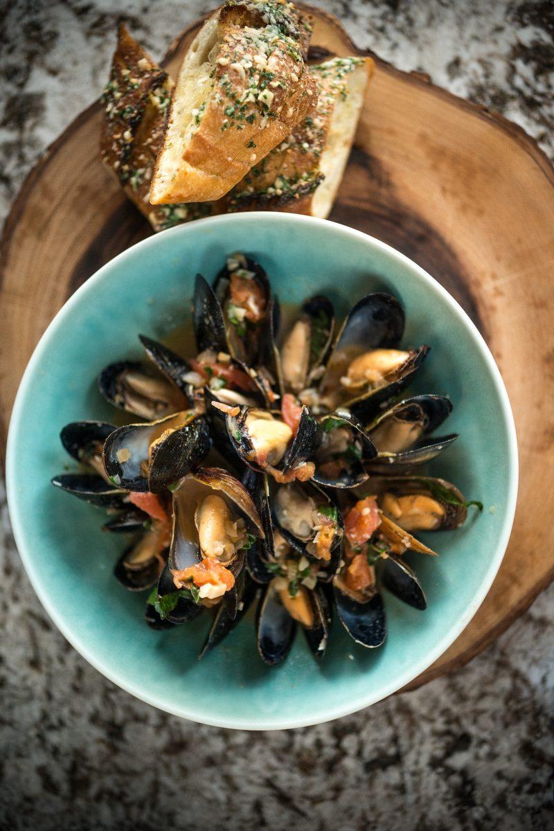 Roasted Mussels.
