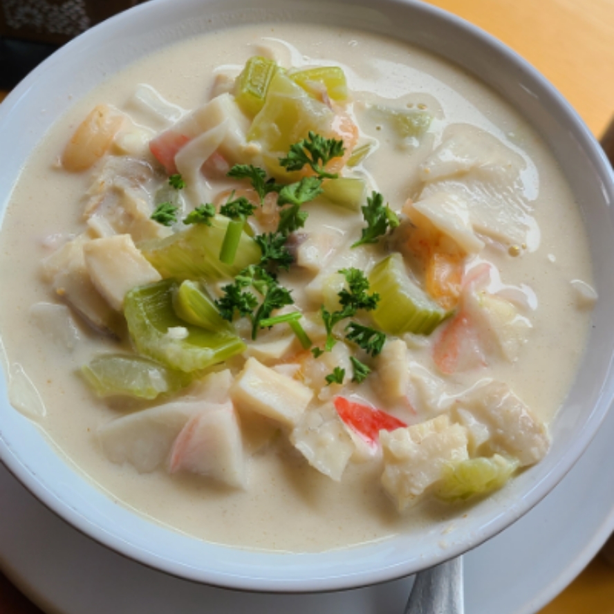 Creamy Seafood Soup.