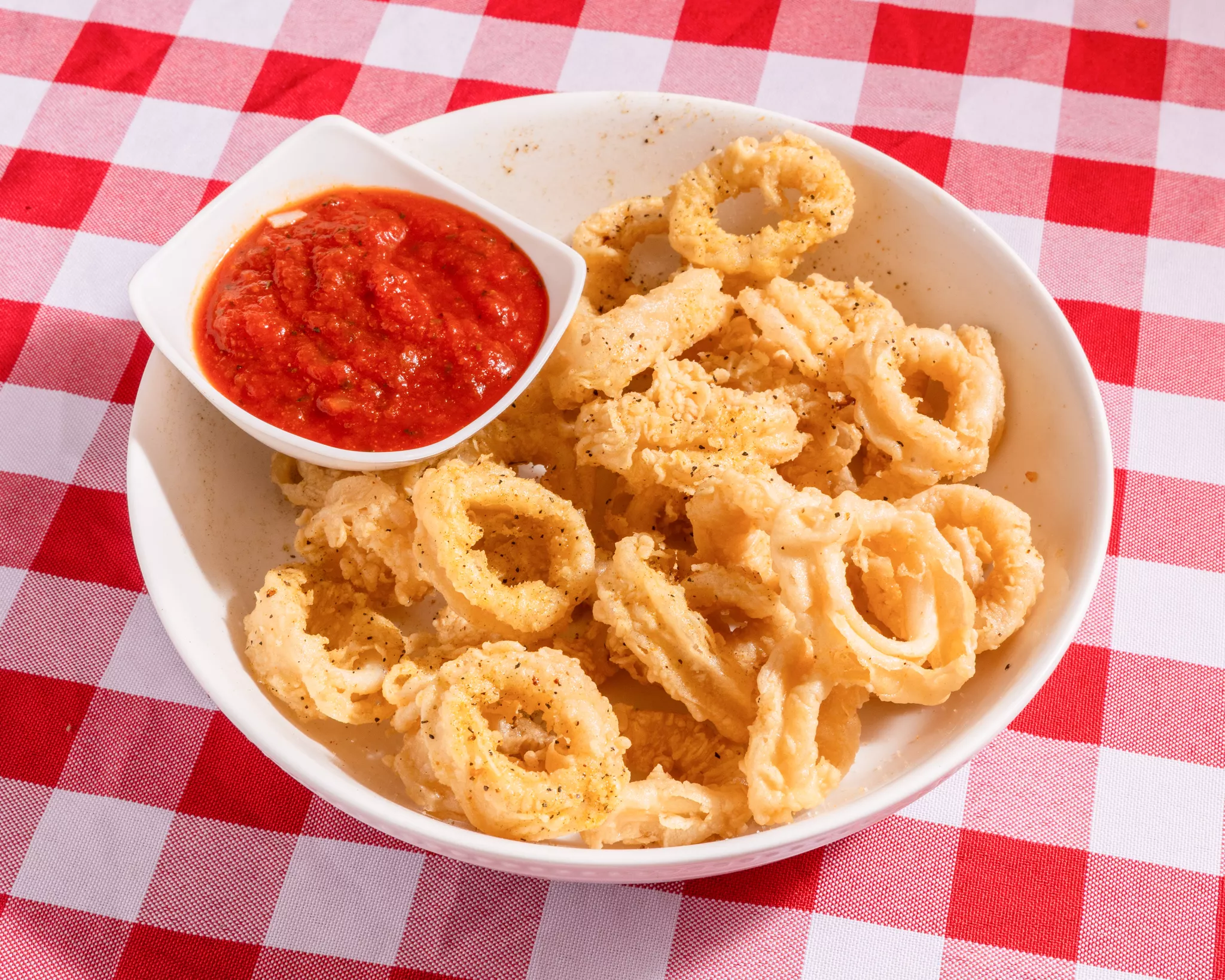 Hand Breaded Fried Calamari.