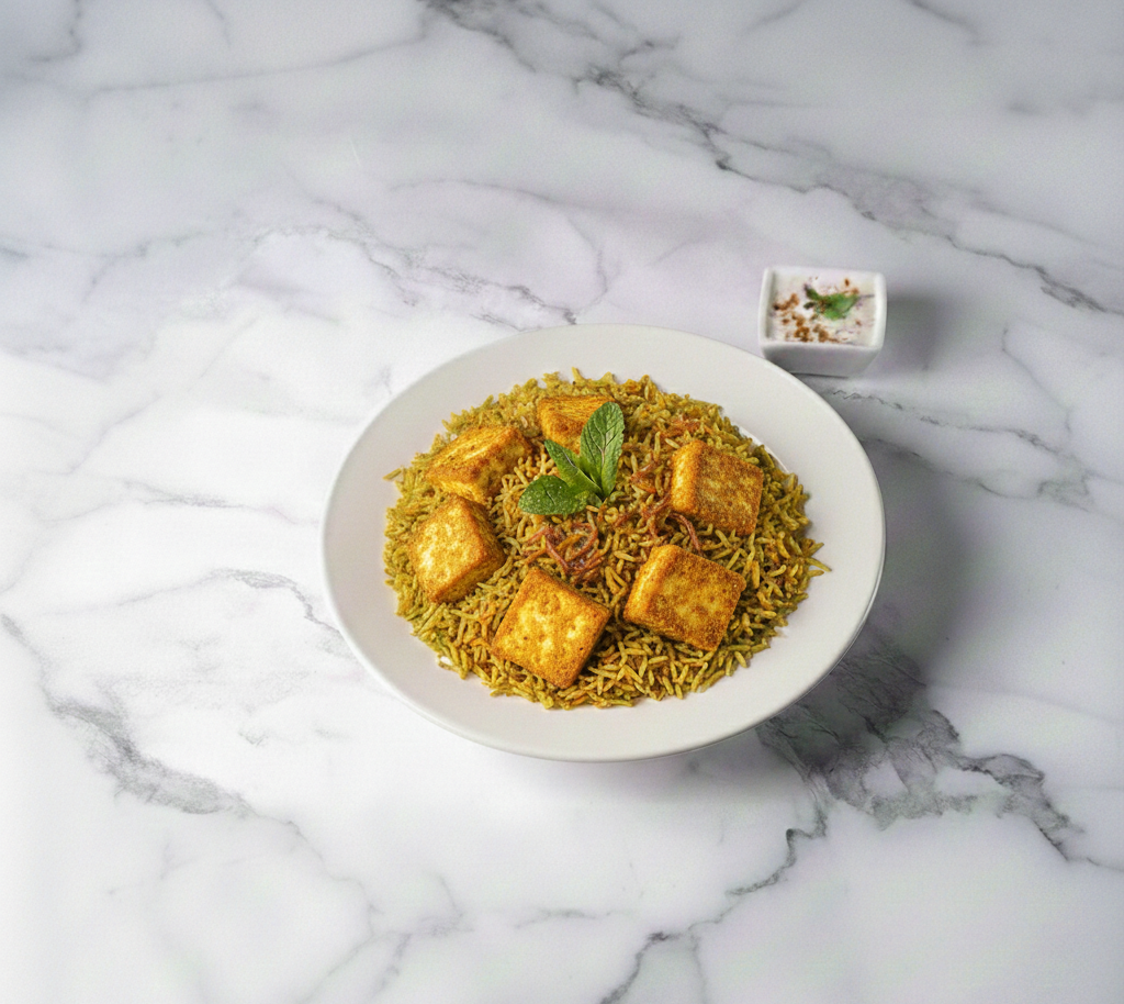 Paneer Masakali Biryani.