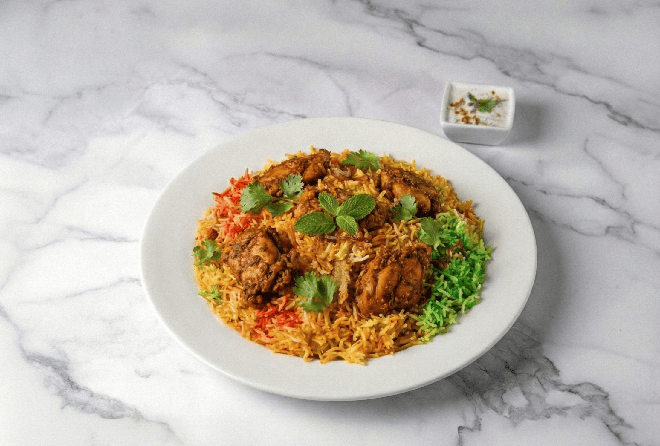 Chicken Fry Piece Biryani.