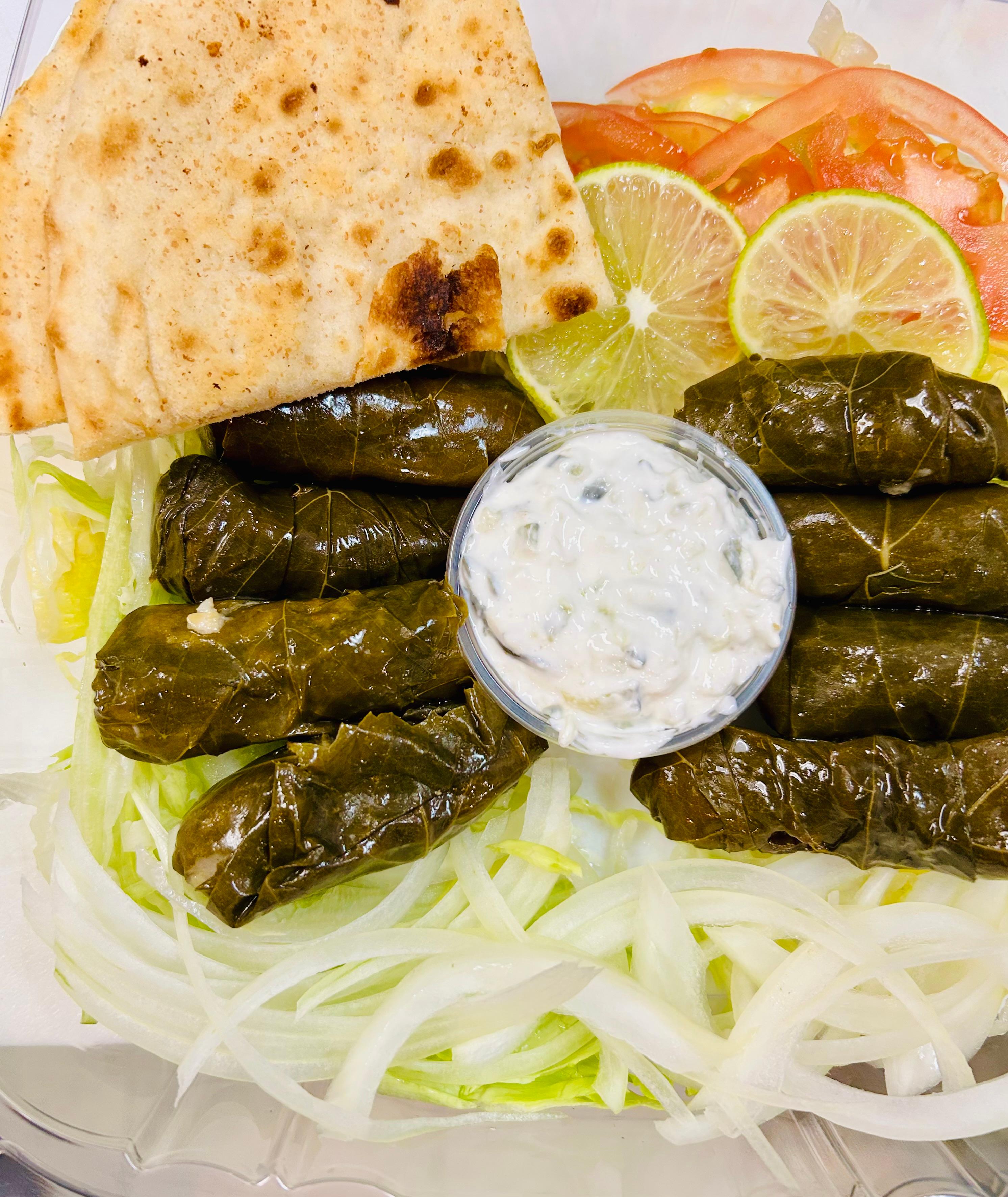 Stuffed Grape Leaves Plate (8 Ea).