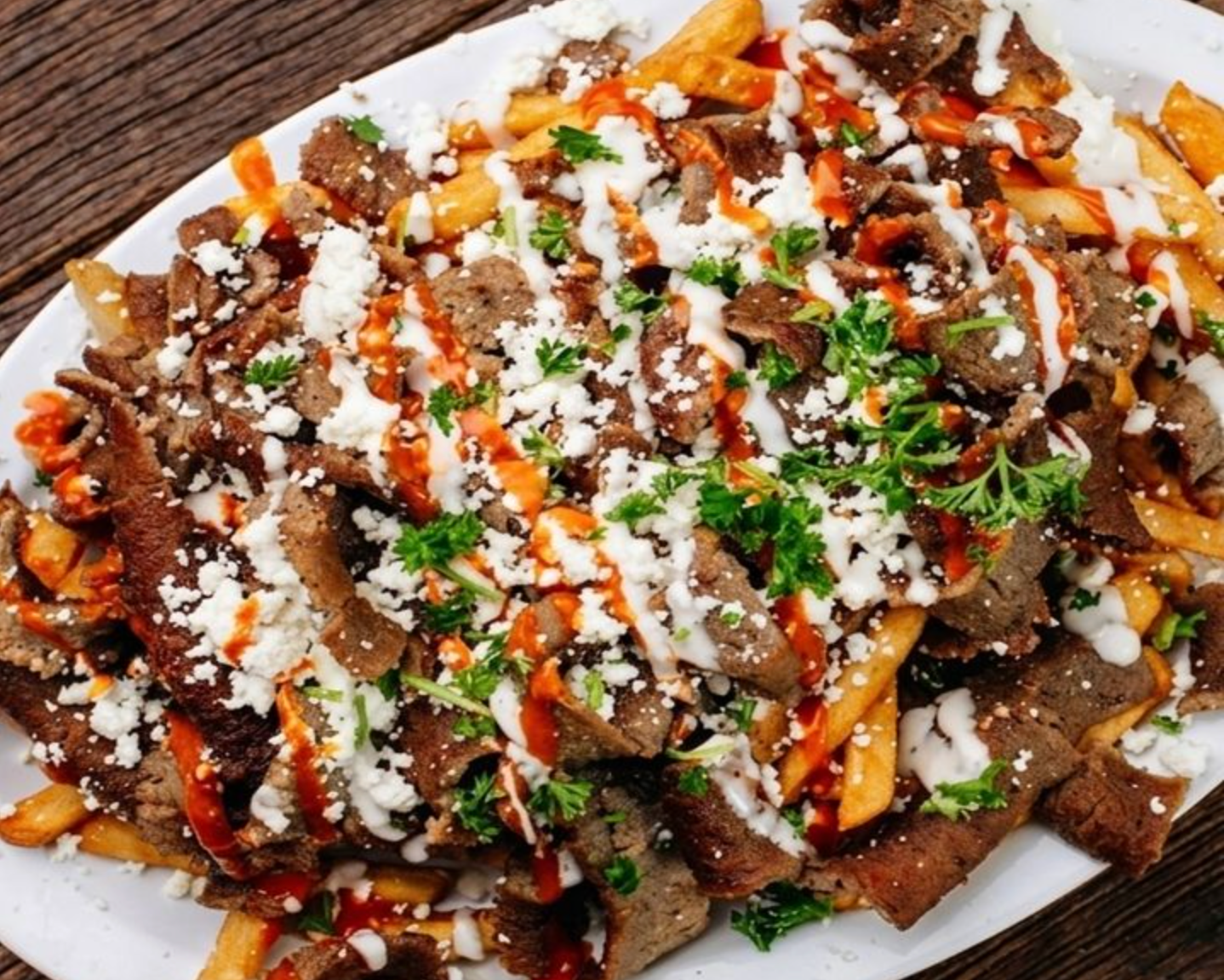 Loaded Fries with Gyro.