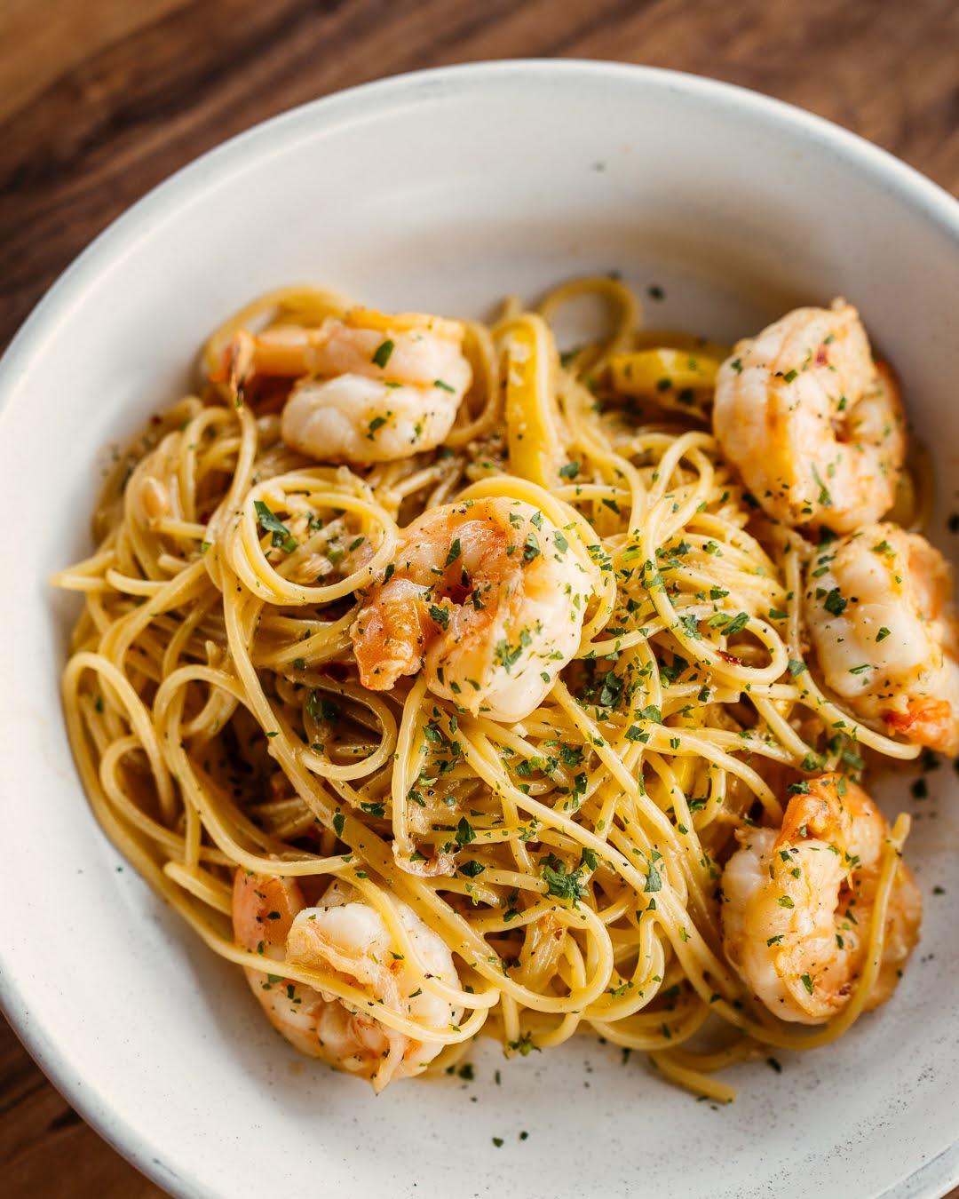 Linguini ai Gamberi.