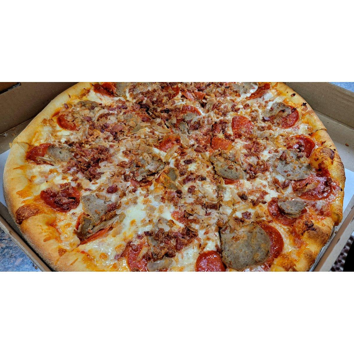 All Meat Pizza.