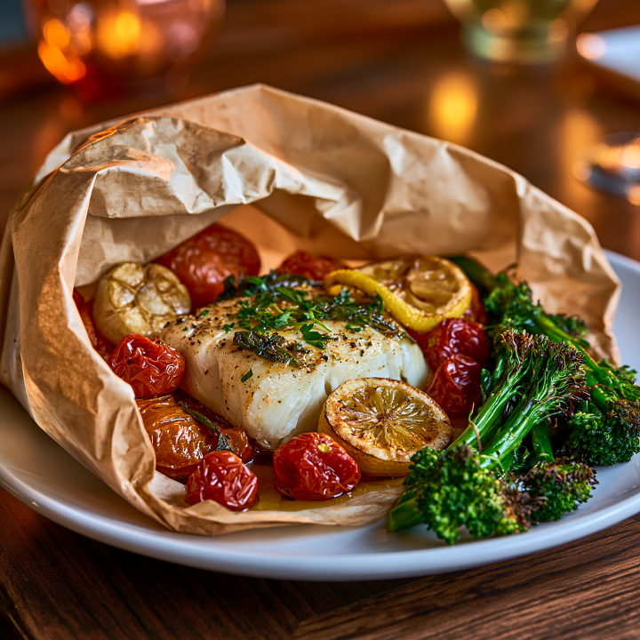 Cod en Papillote.