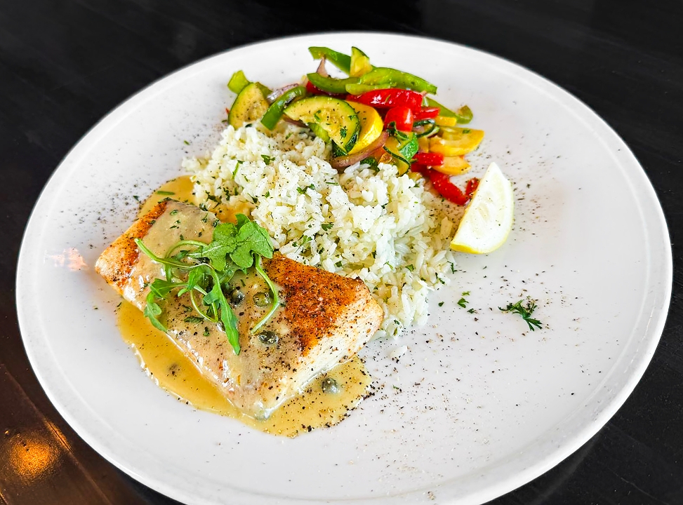 Fresh Grilled Halibut.