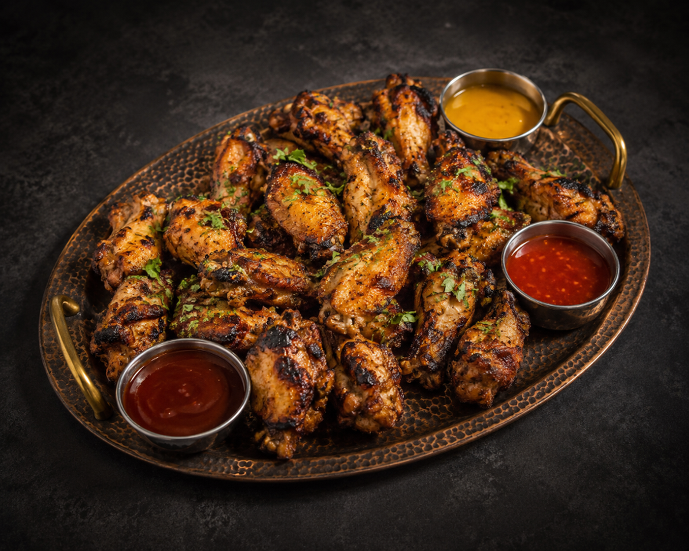 Char-Grilled Wings Platter.
