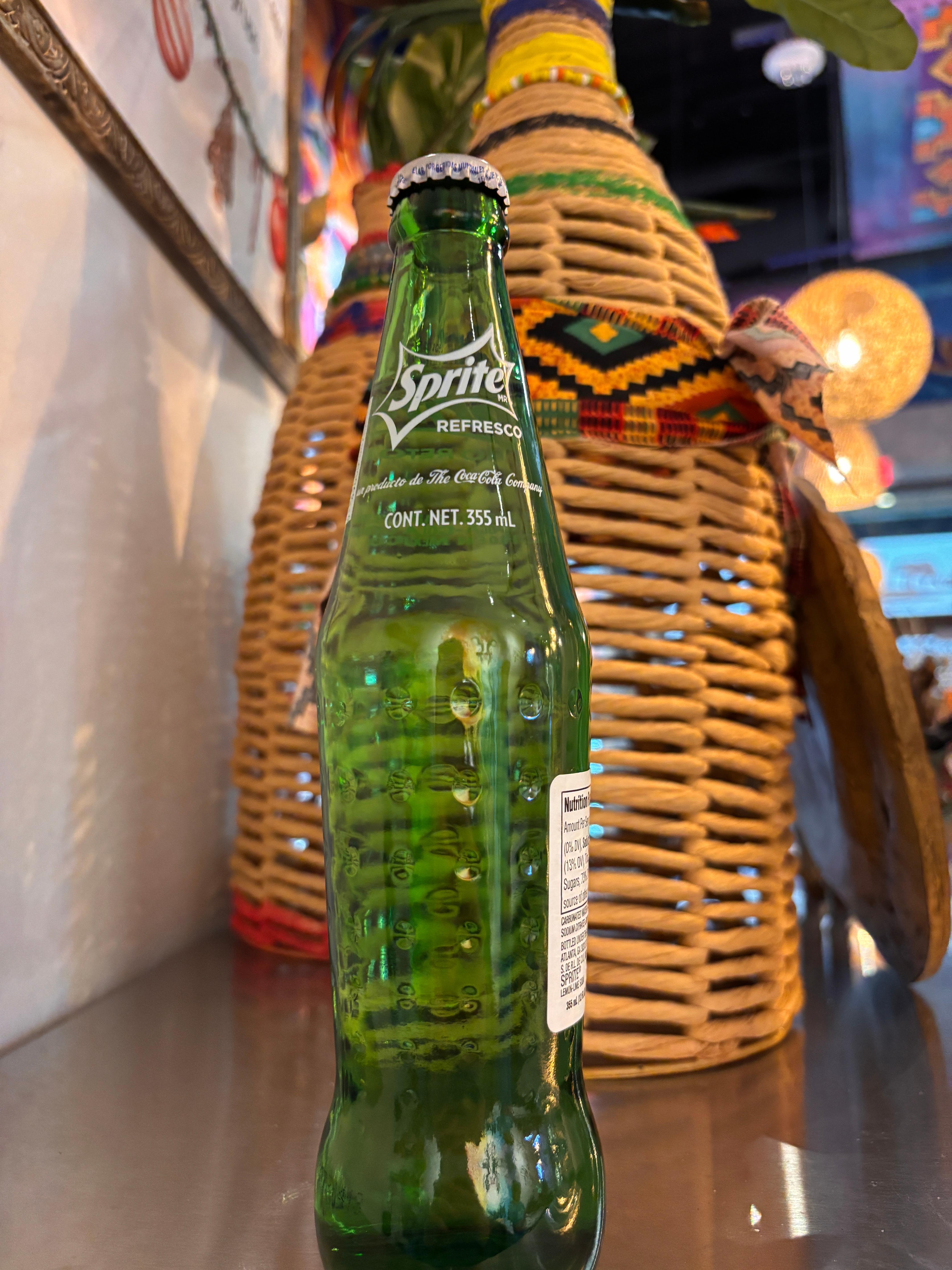 Mexican Sprite Glass Bottle.