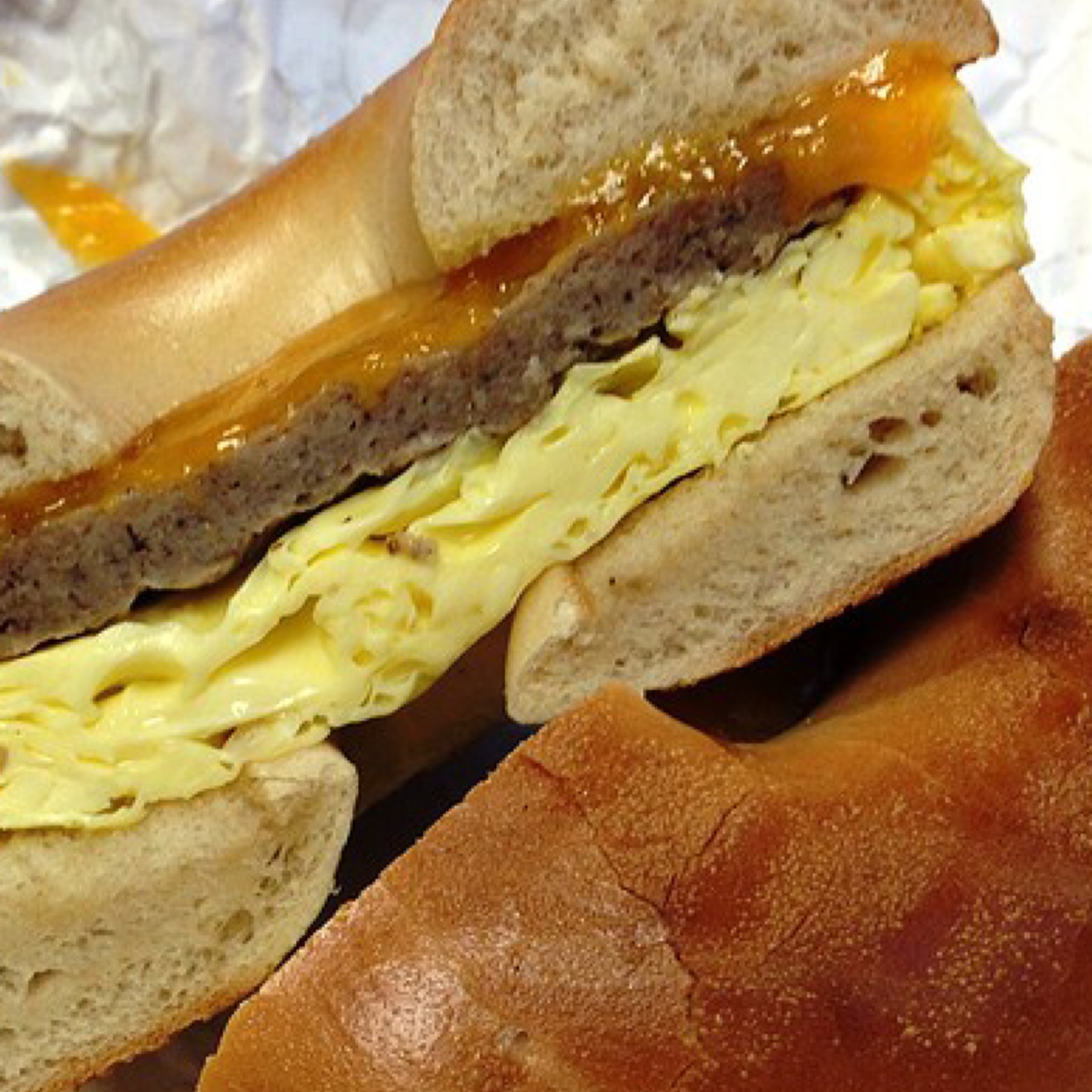 Sausage Egg and Cheddar.