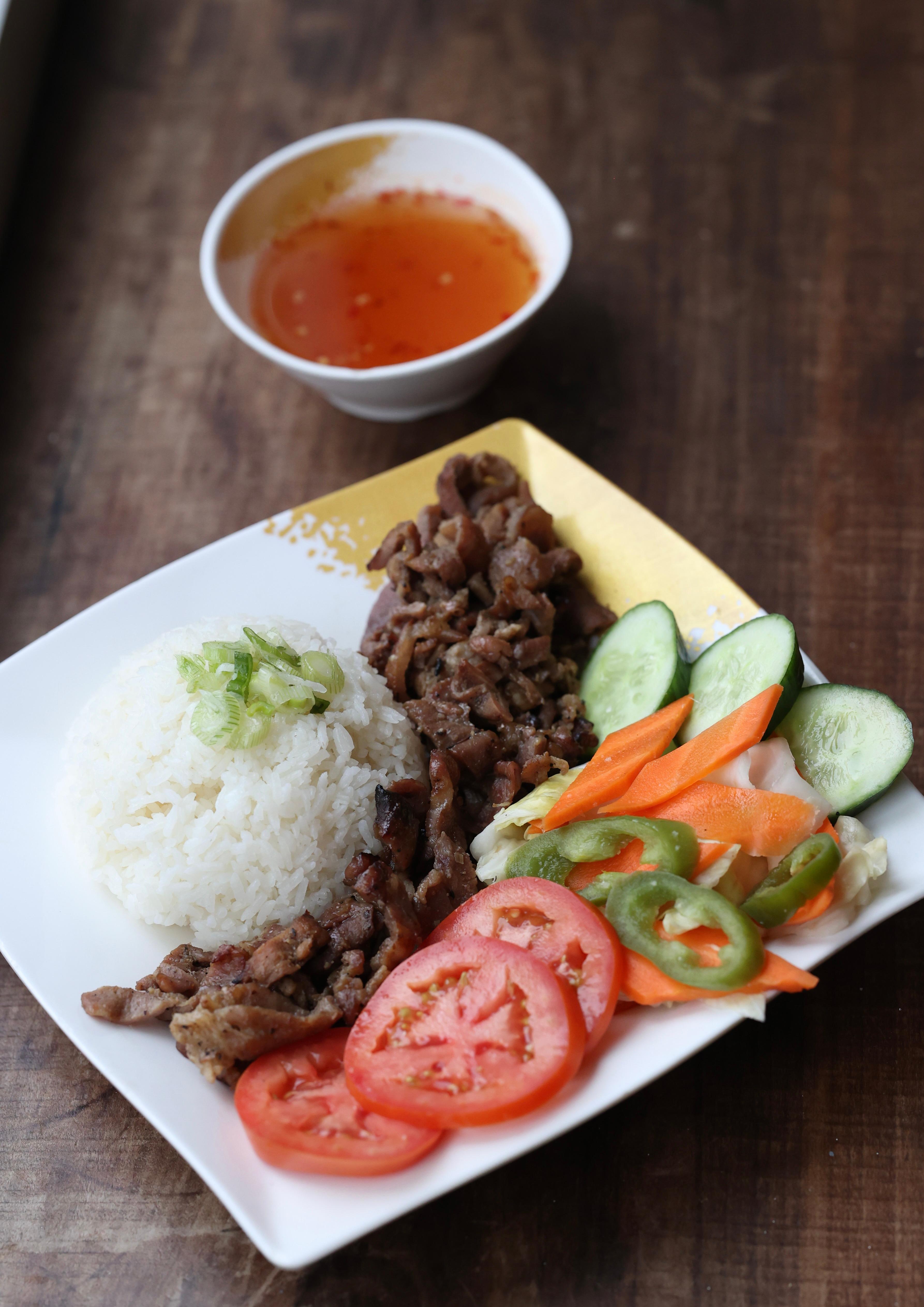 Grilled Pork with Rice Plate.