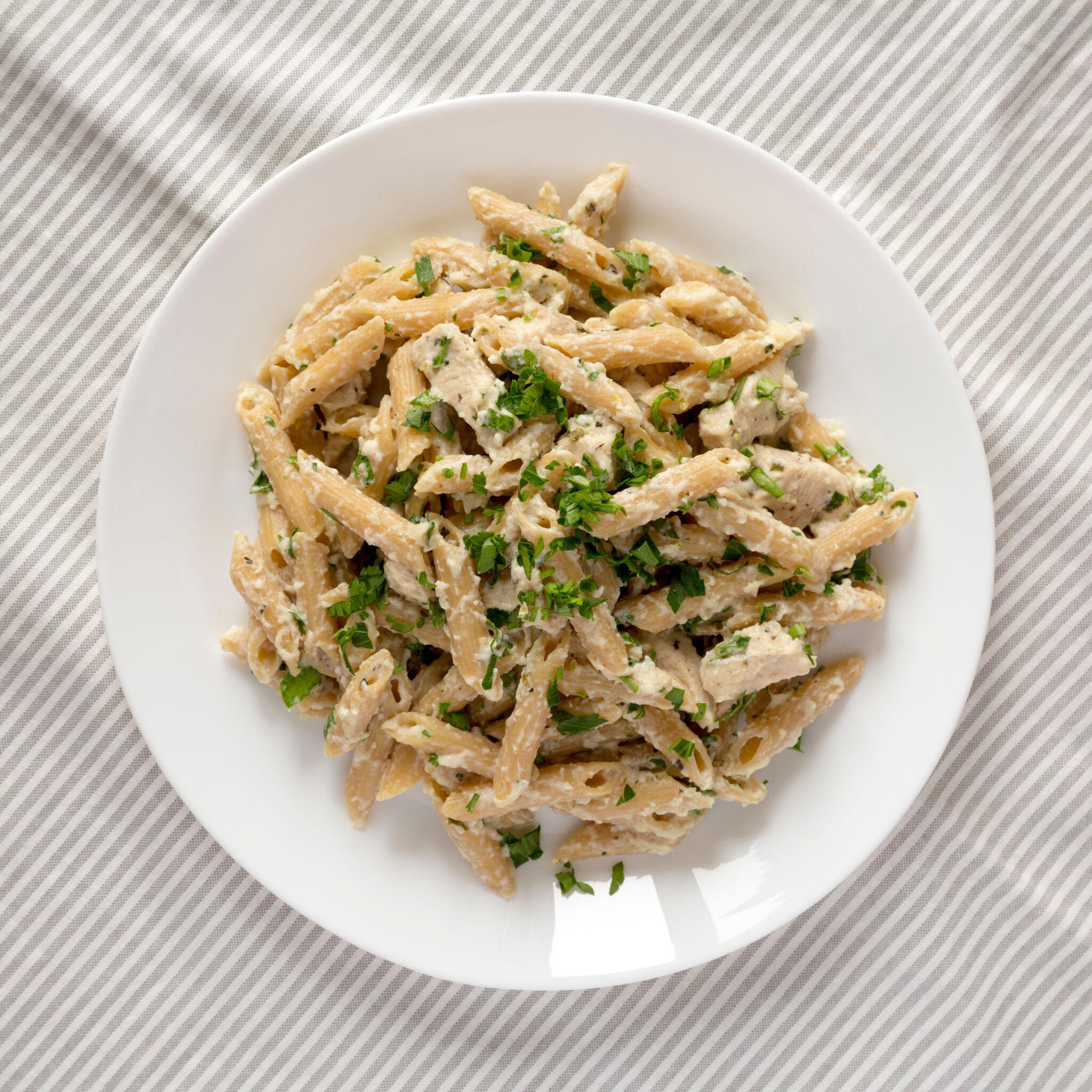 Garlic Parmesan Chicken Alfredo.