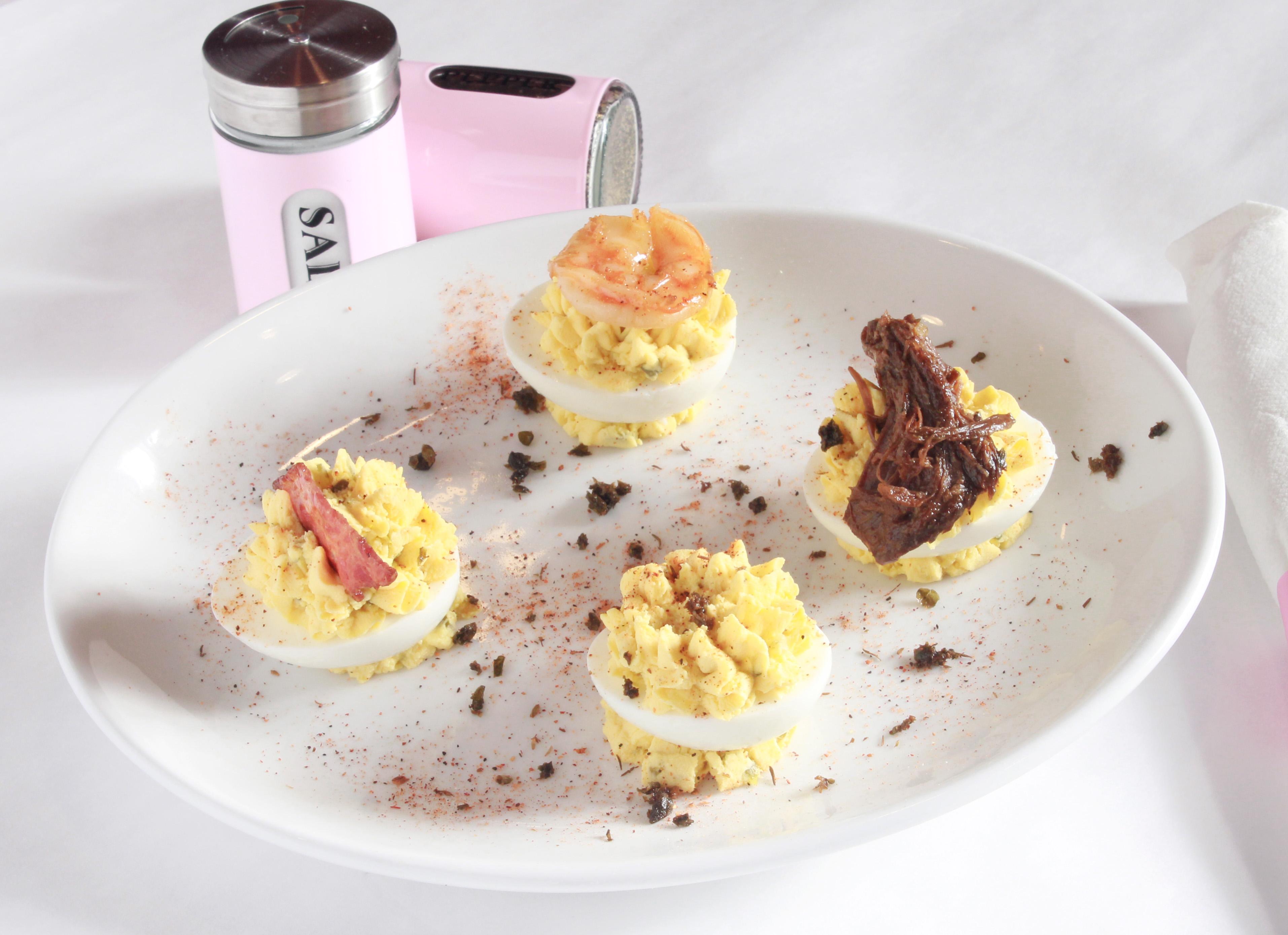 Devil Eggs Four Ways.