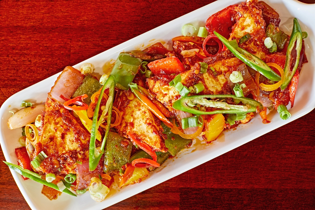 Dry Paneer Chili.