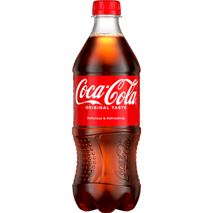 Bottled Coca-Cola.