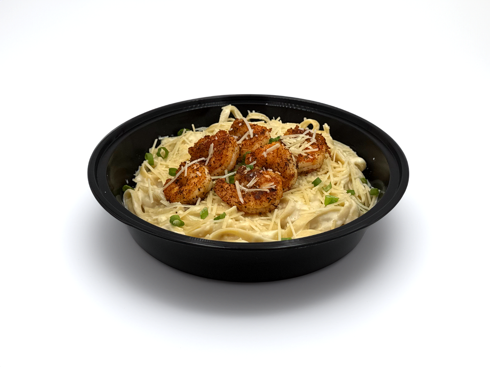 Blackened Shrimp Alfredo.