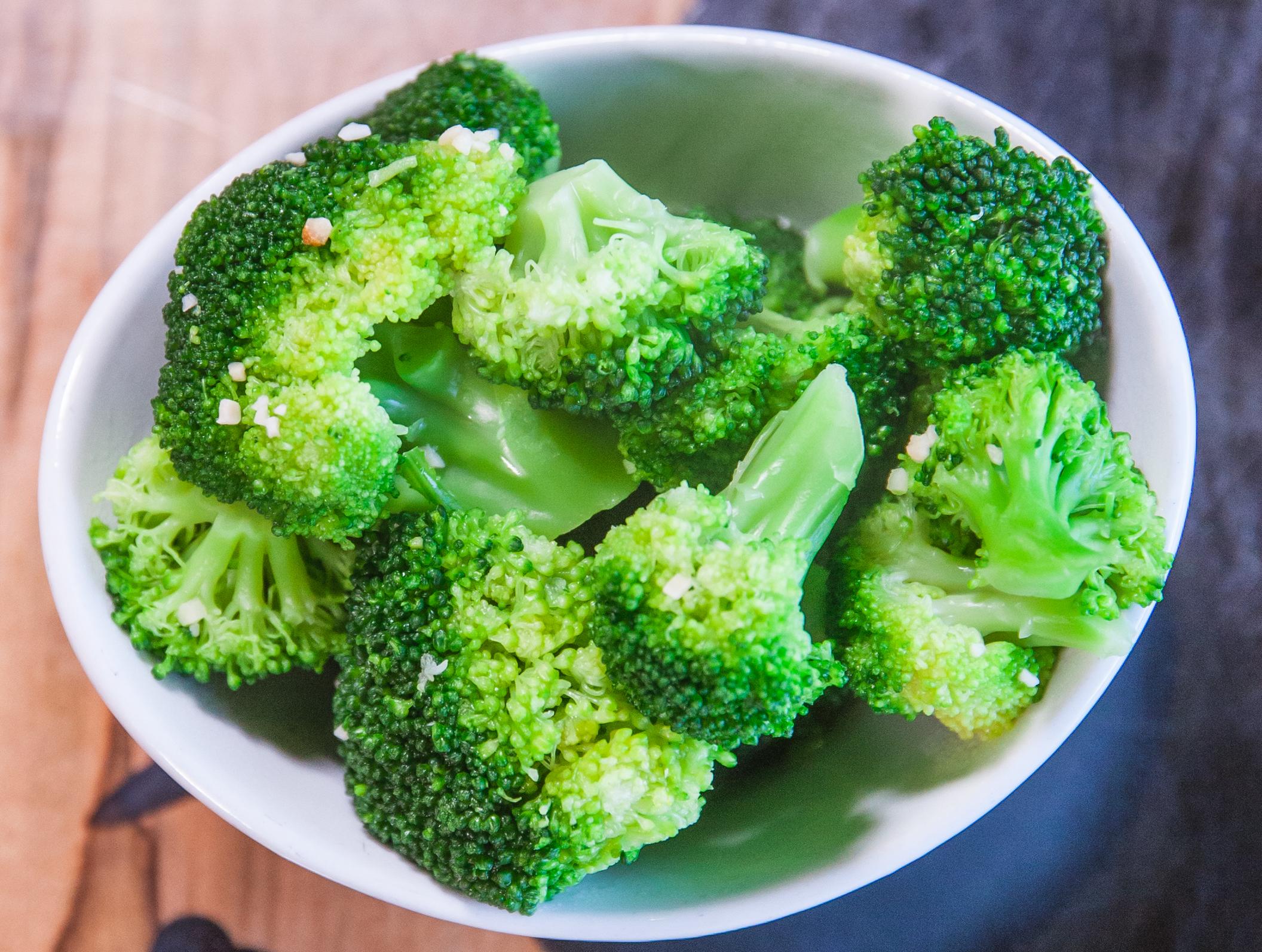 Steamed Broccoli.