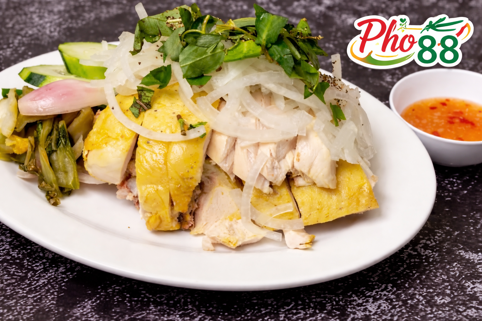 Com Ga Dui Uc -Ga Ta -Breast Thigh Rice Combo - Pasture-Raised.