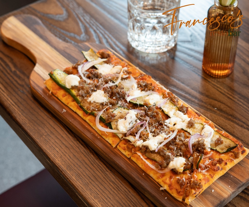 Sausage & Zucchini Flatbread.