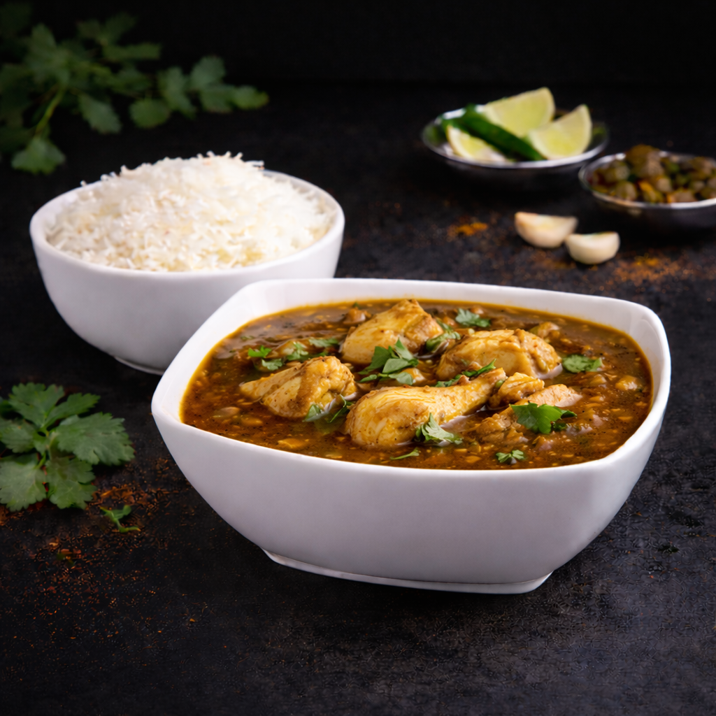 Ulavacharu Chicken Curry (Horse Gram Chicken Curry).