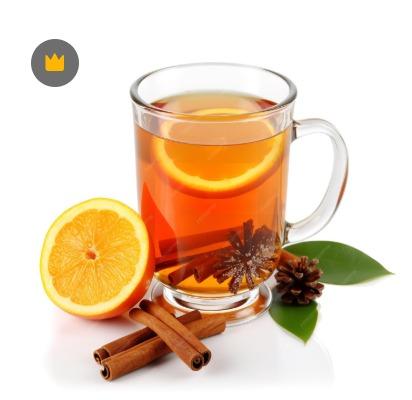 HOT CINNAMON ORANGE SPICE TEA.