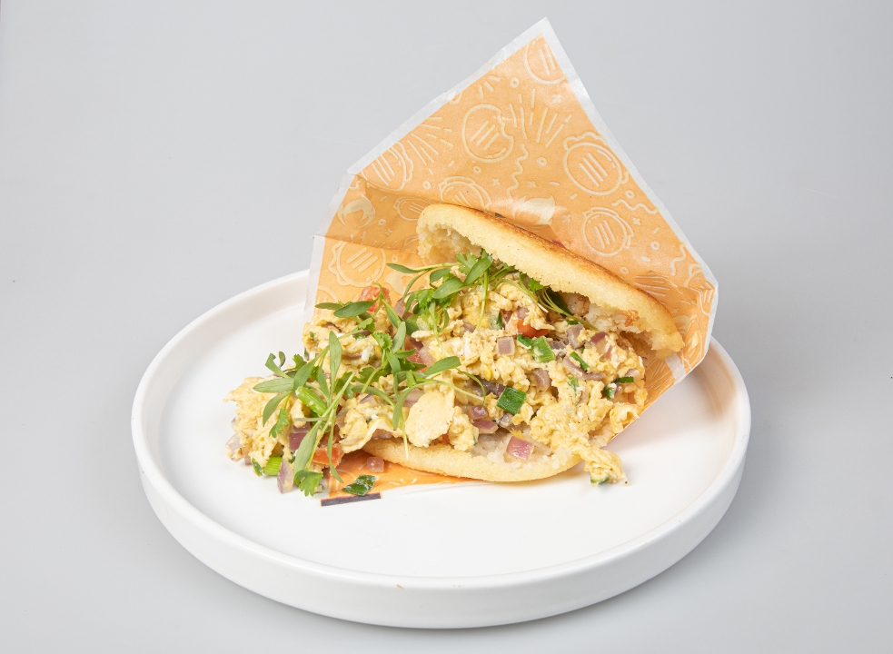 Arepa Huevos Perico.