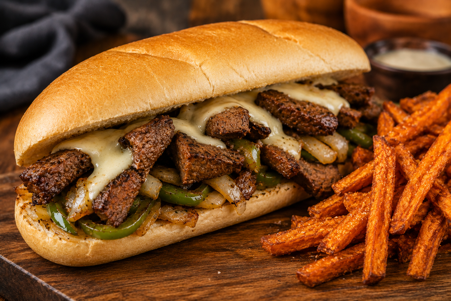 Mediterranean Philly Cheesesteak.