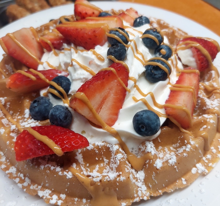 Peanut Butter & Jelly Waffle.