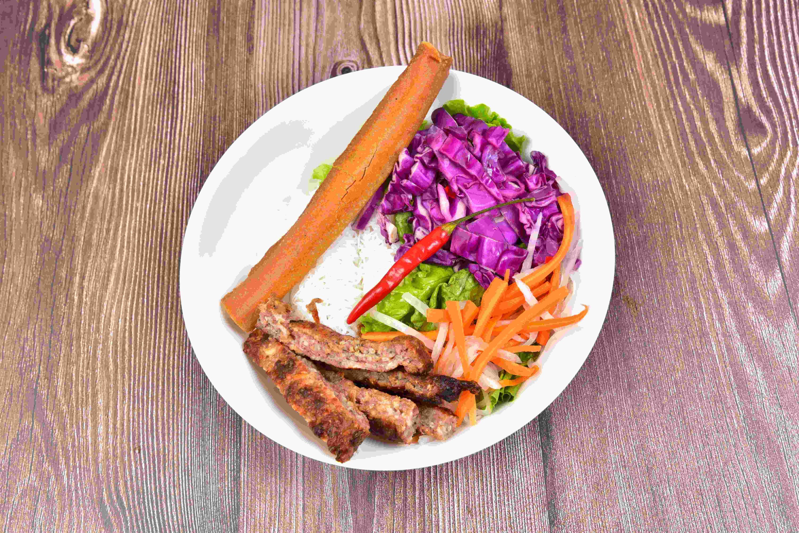 B2 - Dragon Flame Bowl - Nem Nướng Pork.