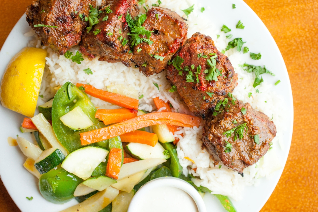 LAMB Shish Kabob.