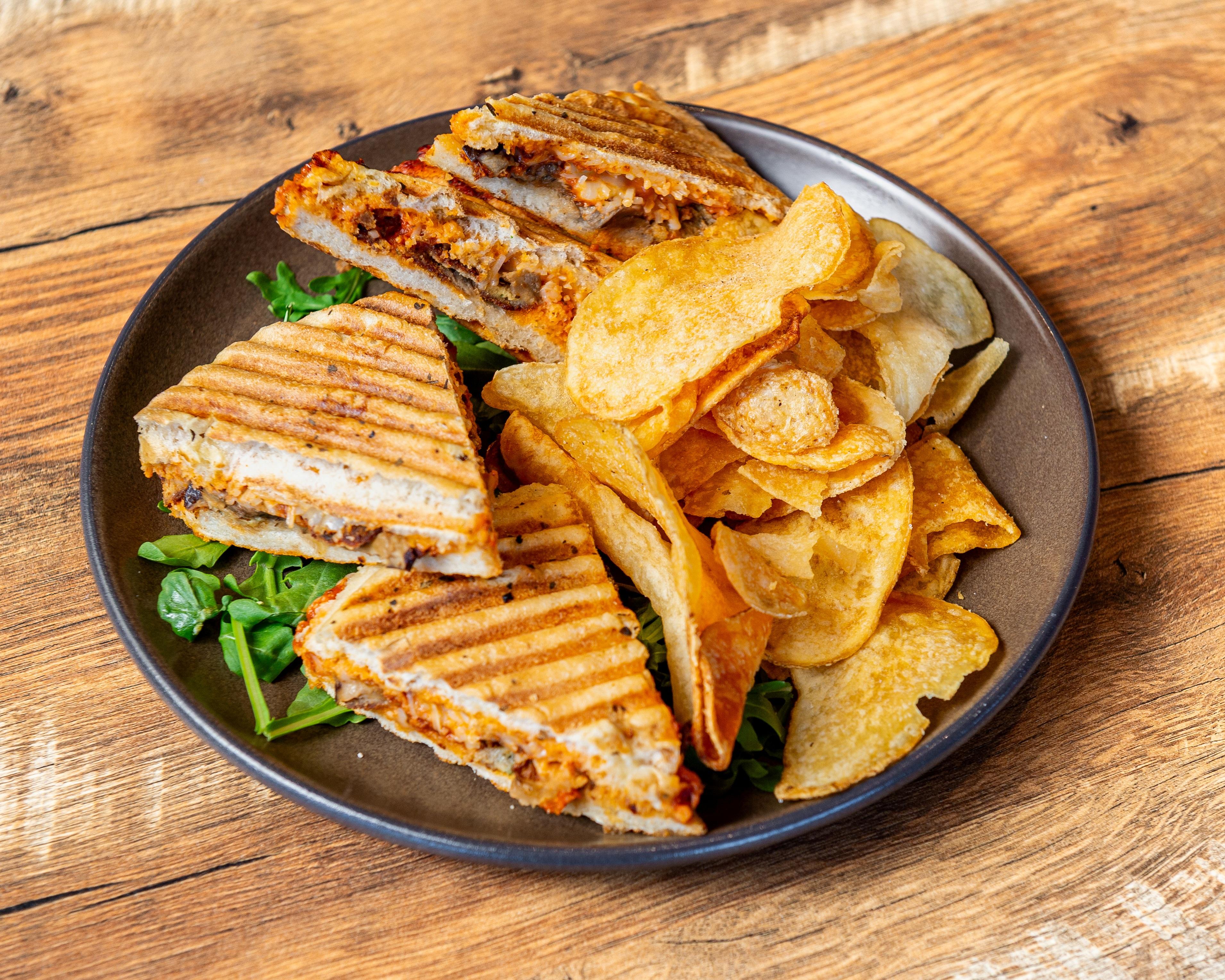 Eggplant Parmesan Sandwich.