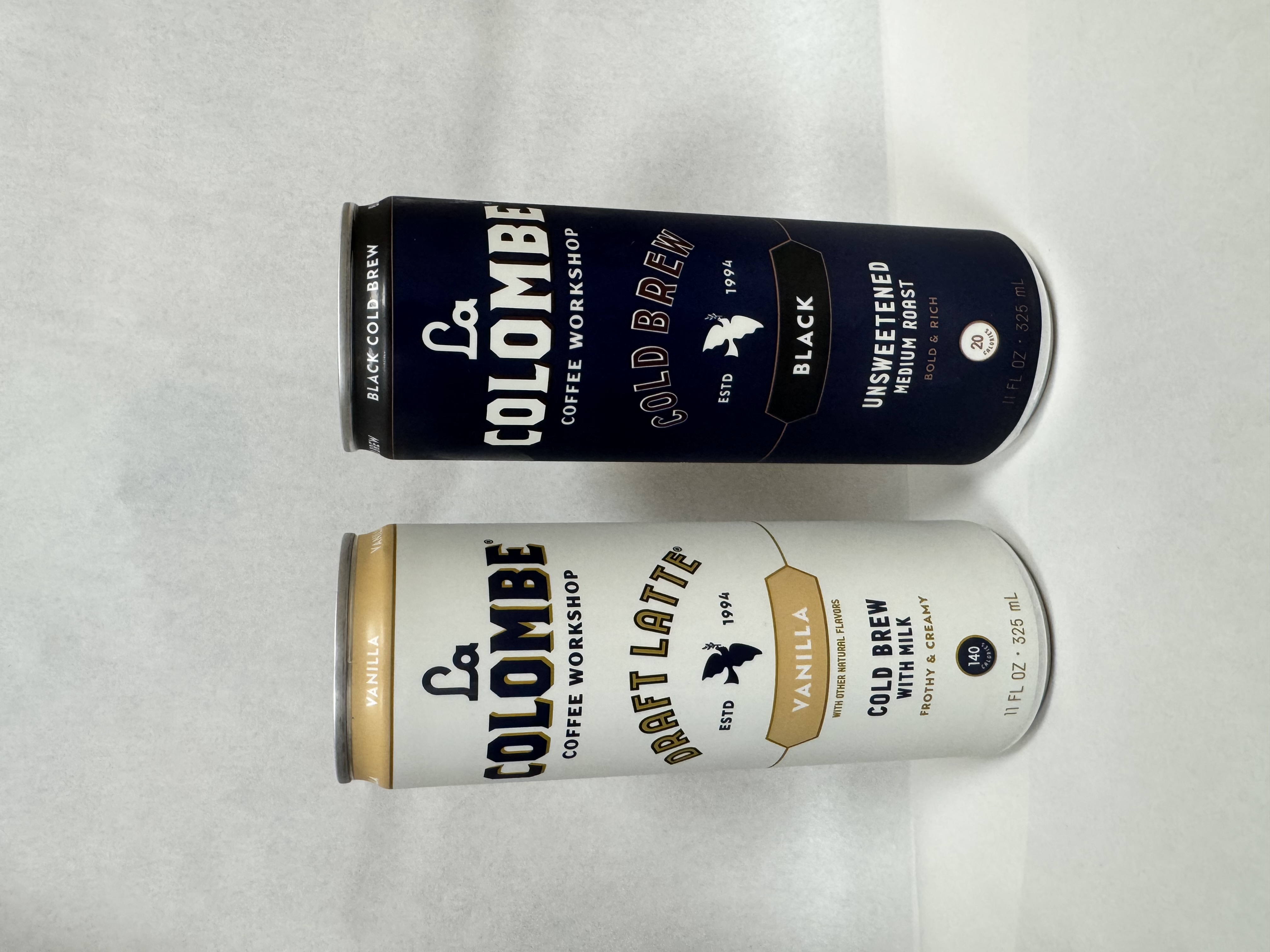La Columbe Canned Coffee.
