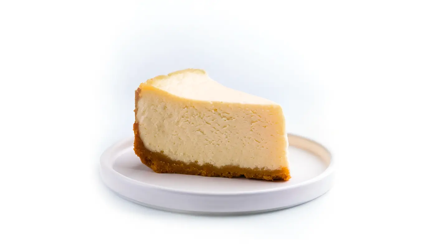 New York Style Vanilla Cheesecake.