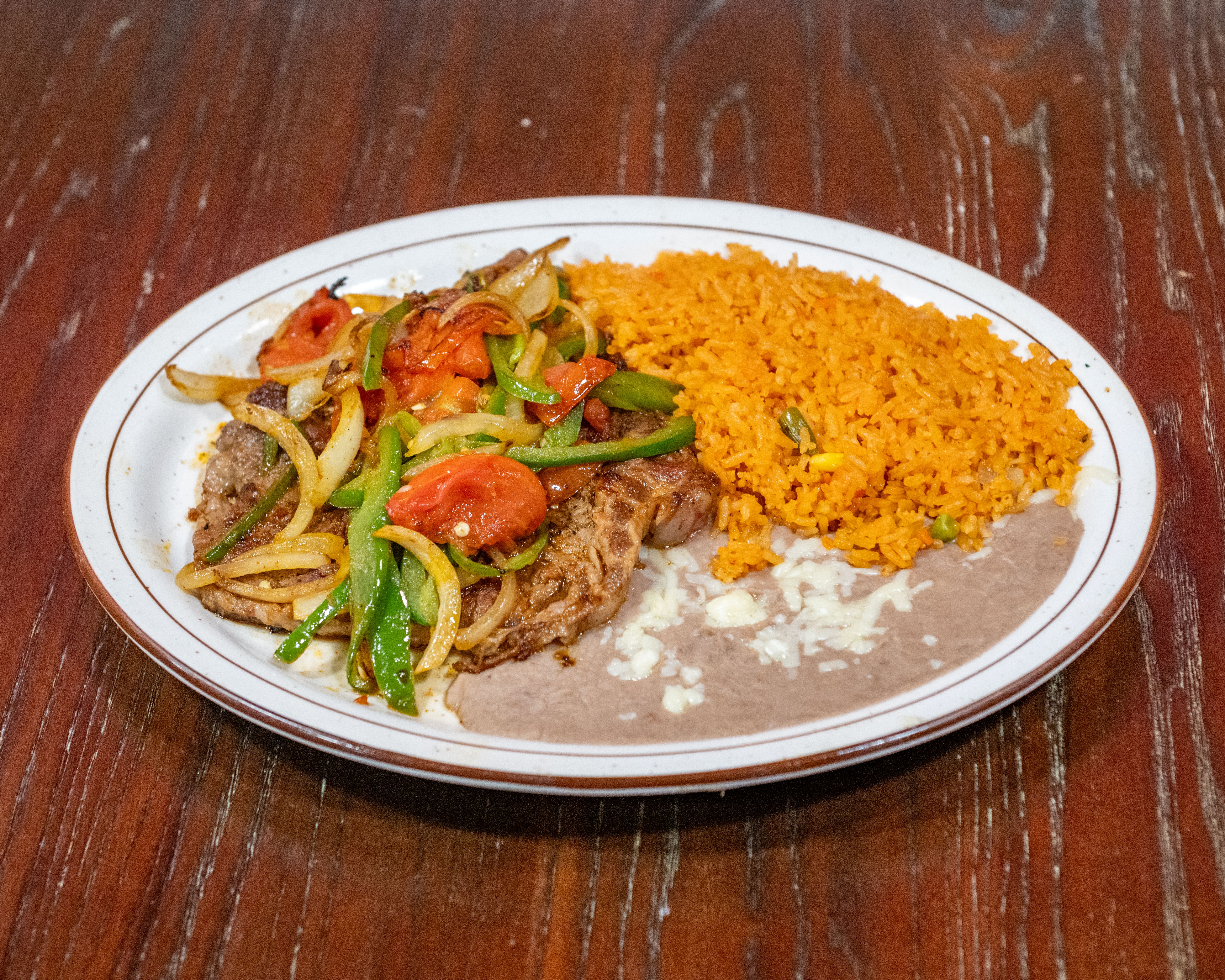 Steak a la Mexicana.