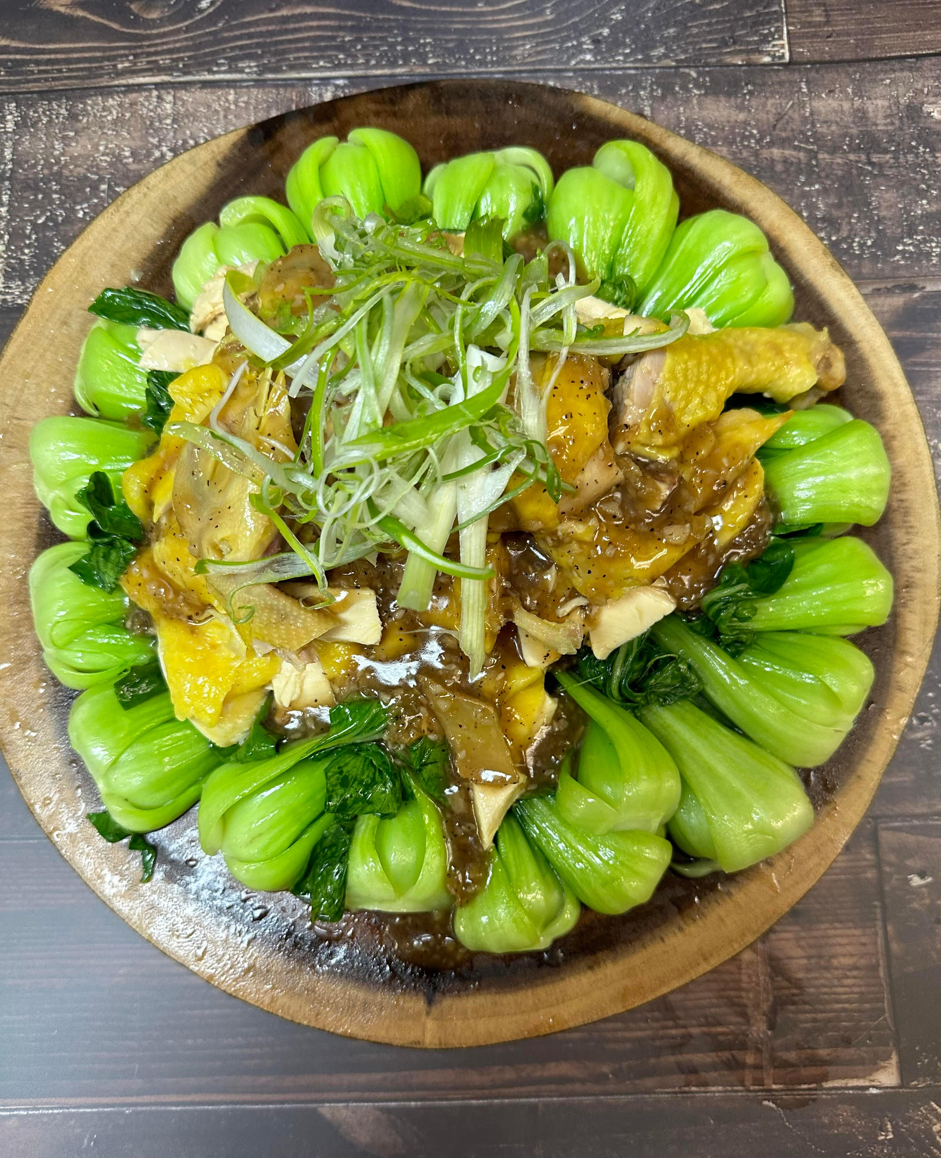 Half Steam Chicken (Ga Di Bo Hap Muoi).