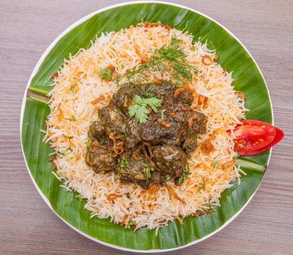 Pachimirchi chicken Biryani.