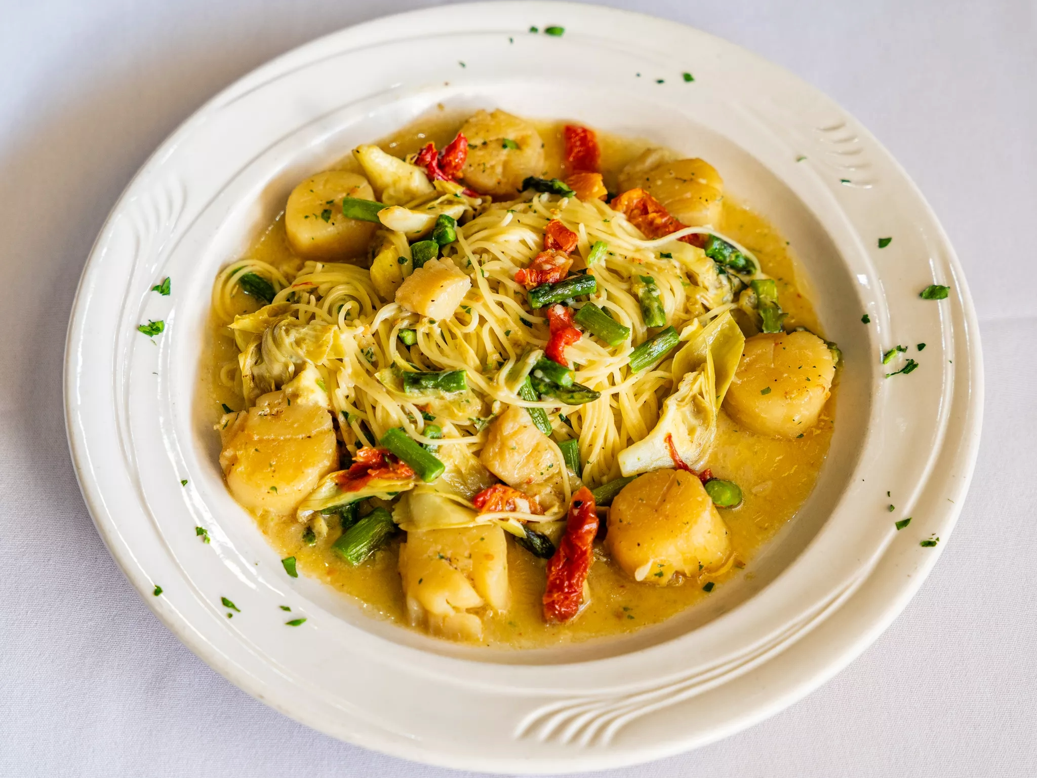 Scallops Calabrese.
