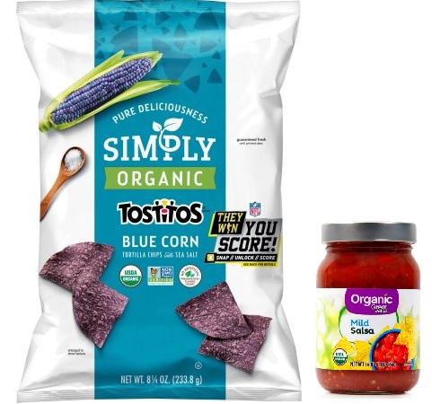 Frito Lay Simply Organic Tostitos Blue Corn Tortilla Chips 8.25 Oz.