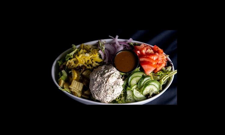 Chicken Salad on Spring Greens.