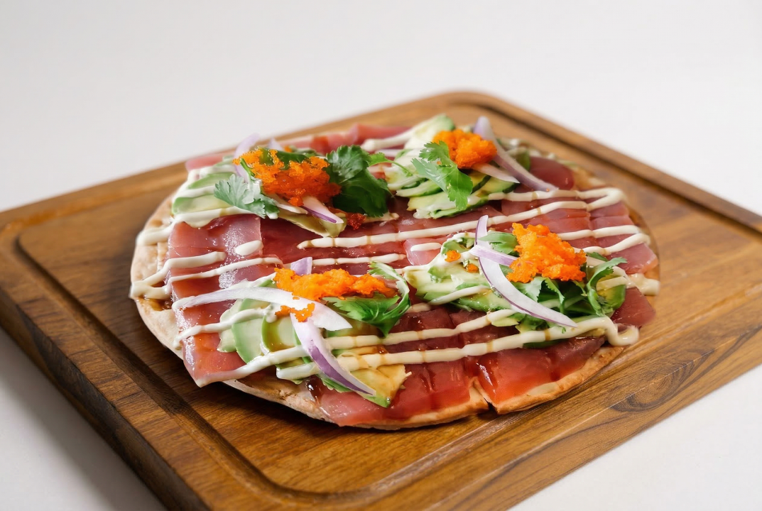 Ahi Tuna Pizza.