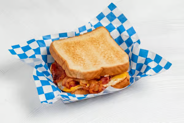 Breakfast Sandwich on Sliced Toast.