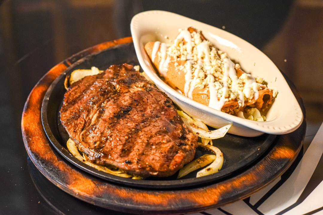 Ribeye & Enchiladas.