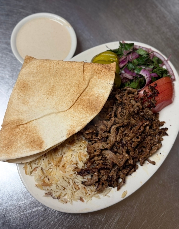 Beef Shawarma Plate.