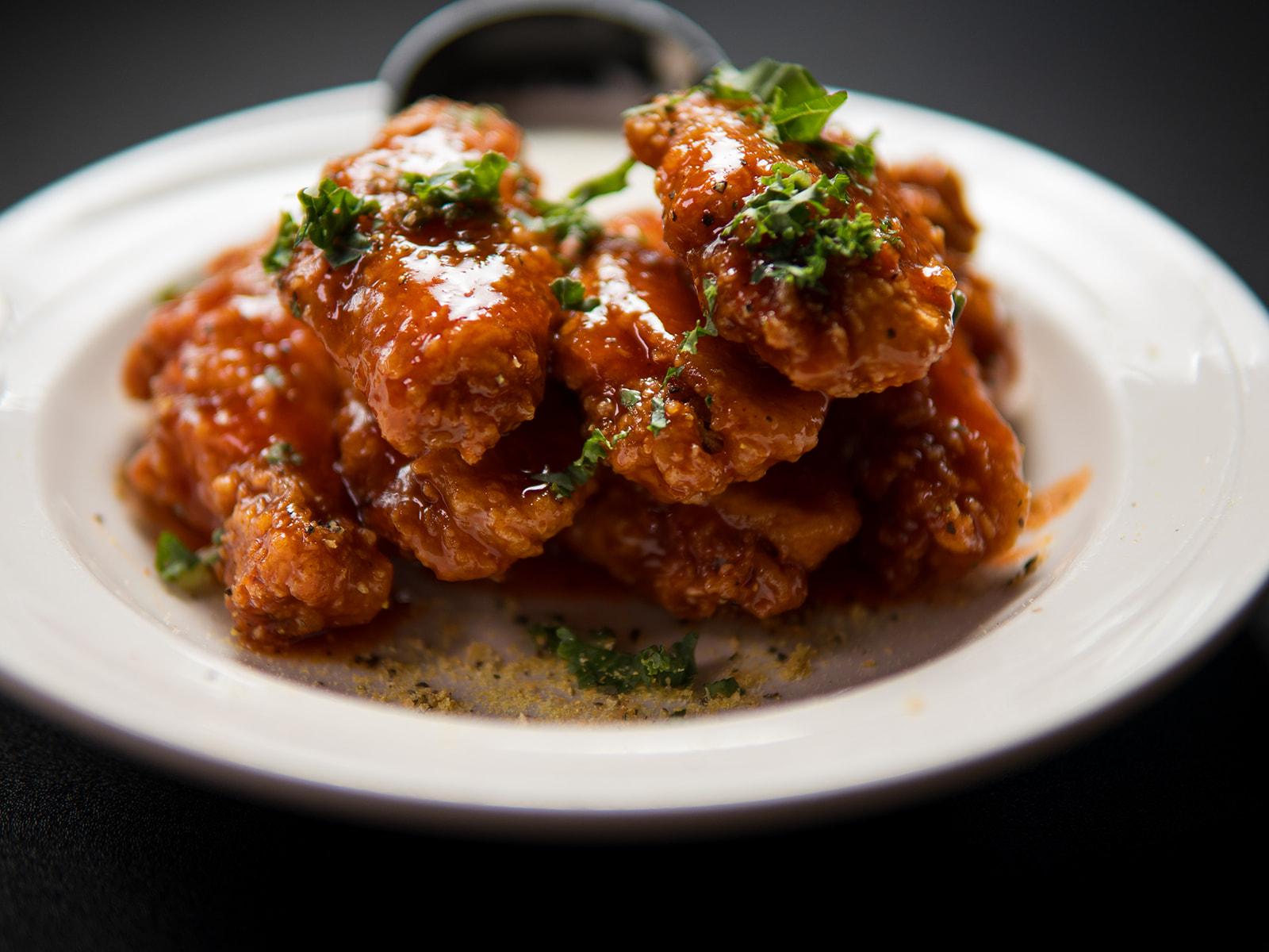 Honey Hot Lemon Pepper Wings.